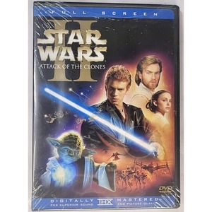 Star Wars II Attack of the Clones Full Screen Two DVD Disk Set New Factor Sealed